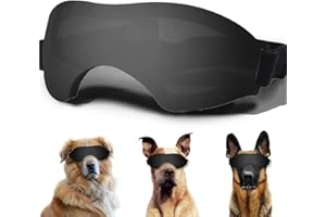 NICERINC PET Large Dog Sunglasses, UV Protection Windproof Goggles With Adjustable Strap, Suitable for Large Pet Eyes Protection