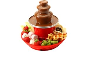 GLOBAL GOURMET EST. 2013 Global Gourmet Chocolate Fountain Mini Fondue Set with Party Serving Tray Included | Electric 3-Tier Machine with Hot Melting Pot Base | Keep Warm Function
