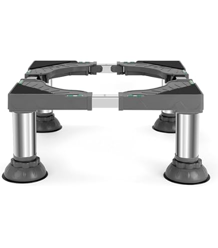 Base Regolabile DEWEL Per Frigoriferi E Lavastoviglie - Supporto 300kg, Altezza 28-31cm, Larghezza 43-67cm, Nero - Foto 9