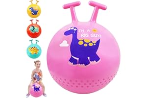 AUNGKWANG Pelota Saltarina para Niño/Niña, Pelota Inflable de Saltos con T Agarradera, Patrón Dinosaurio Bola Saltadora, Robusto y Resistente, Peso Sostenible 85 Kg, Apto para Mayores de 2 Años