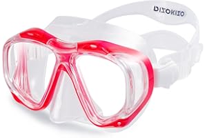 Dizokizo Swimming Goggles Clear View Snorkel Set Adults 180°Anti Fog Anti Leak Snorkel Mask with Nose Cover Adjustable Panoramic View Swim Goggles for Women Men Teen Scuba Diving