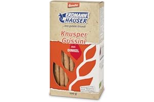 ErdmannHAUSER Getreideprodukte Bio Knusper Grissini aus Dinkel (1 x 100 gr)