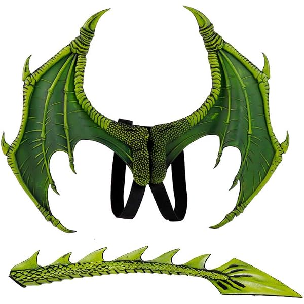 PRETYZOOM Drachen Flügel Kostüm Rot, 90x46 Cm - Für Kinder & Erwachsene, Karneval, Halloween, Cosplay Party
