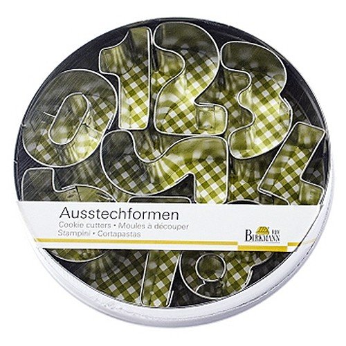 Keks-Ausstecher Zahlen 0-9, 9t