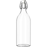 IKEA KORKEN clear glass bottle, corked, oil, vinegar, rocking bottles for beverage, beer, water, kombucha, kefir, soda, (481 ml)