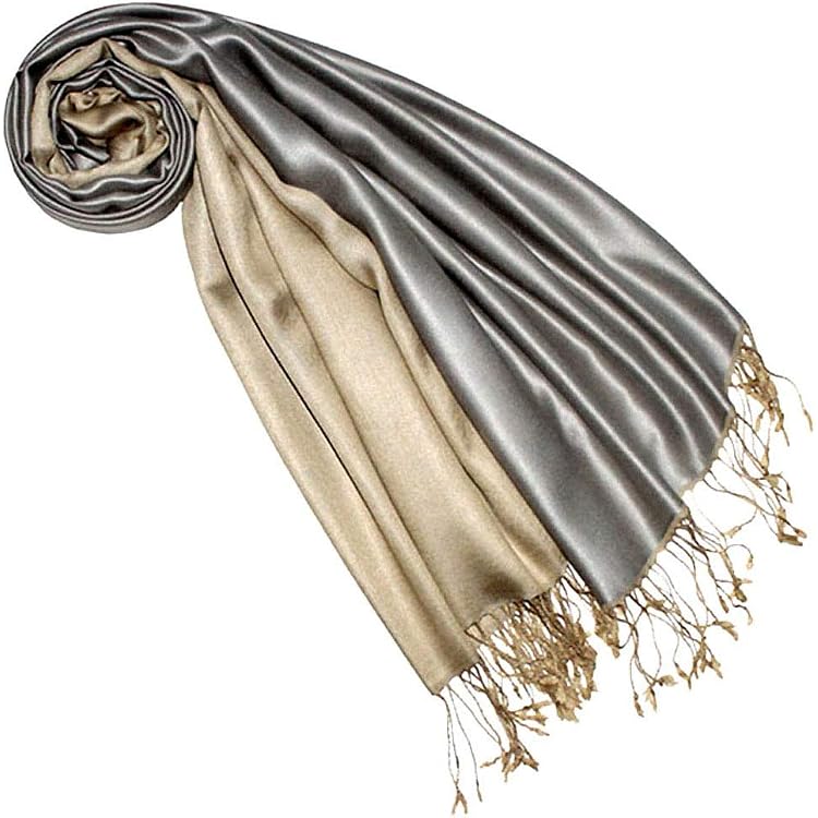LORENZO CANA Seiden-Pashmina, 70x190 Cm – Handgewebt, 100% Seide