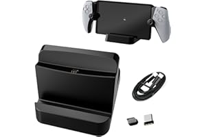 Buziba PS5 - Base de carga para controlador de estación de carga con puerto tipo C, carga rápida, color negro