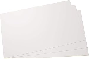 SCHWABMARKEN Plaques PS en fort polystyrène plaques le blanc en dur, solid plastique plaque pour modélisme/bricolage couleur blanche, différentes tailles et quantités, acheter 3 pièces, 297mm x 210mm x 2mm