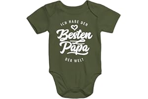 MoonWorks® Kurzarm Baby Body Ich Habe den besten Papa der Welt Spruch Geschenk Bio-Baumwolle