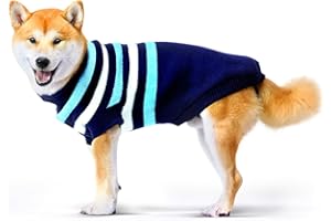 SPARDAR Dog Jumper Large, Winter Pet Sweater Classic Stripe Turtleneck Thick Warm Dog Clothes for Labrador, Doberman and Golden Retriever