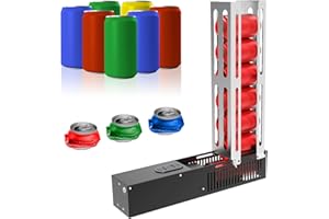 JAOGAUS Trituradora de Latas Eléctrica, Reciclaje Automático de Latas de Aluminio de 6 oz a 18 oz, Modo Automático y Manual, Reciclaje de Latas de Refresco, y Botellas de Agua de Plástico