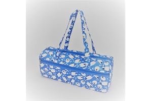 Little Wool Shop Holdall Style Knitting Bag, Pretty Sheep Design On Blue 2 Sizes (1 Supplied) (Standard (43x17x15cm))