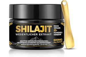 ‎1EASYLIFE Shilajit Original Himalaya Bio, Shilajit Harz mit 85+ Spurenelementen & Fulvosäure, Hochwirksames Shilajit Resin, Ohne Zusatzstoffe für Männer und Frauen (50G)