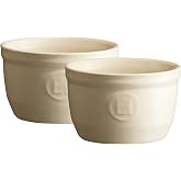 Emile Henry Fransa'da &uuml;retilmiştir 5 oz (2'li Set), 3.5" x 2" Bireysel ramekin Seti, Kil