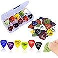 DELFINO Guitar Plectrums Picks - Pack of 100 (0.58mm, 0.71mm, 0.81mm, 0.96mm, 1.2mm, 1.5mm), One Size