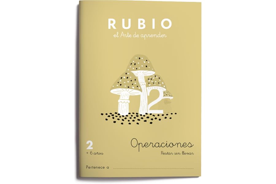 Operaciones 2 RUBIO | Ejercicios de Restar sin llevar | +6 años | Tamaño A5 | 20 páginas
