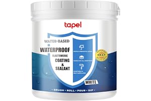 Tapel Flytande gummi-husbil-takbeläggning – 3 x starkare – vit 1 kg för 1 m² – vattentätt tätningsmedel för läckage och sprickor, UV-/köldbeständig färg för metall, trä och betong – inomhus- och
