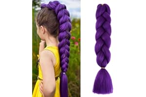 JOOCEEBABY Violeta Oscuro Extension Per Treccine Africane 24" Ombre Jumbo Treccia Extension Capelli Fibra Sintetica Treccia Di Scatola Crochet Twist Intrecciare