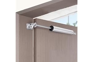 JHLP Aluminum Pneumatic Door Closer - Heavy Duty Side-Mounted Automatic Device with Anti-Collision Buffer for Home Fire Doors - Mute and Rebound Functionality.