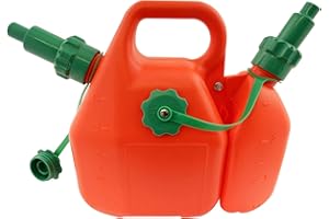 SECURA Bidon combiné 6L essence + 2,5L huile avec verseur automatique pour tronçonneuse