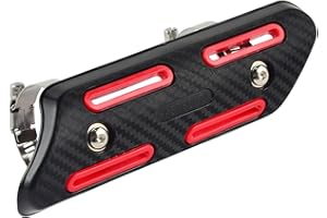 NICECNC Scudo termico universale rosso per scarico moto, 4 tempi, Compatible with Honda CRF250 CRF450 CRFX250 CRFX450, Suzuki RMZ250 RMZ400 RMX250 RMZ450