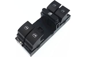 HZTWFC Botón de interruptor de la ventana principal de energía eléctrica OEM # 1K4959857B Para VW Volkswagen CC Golf Jetta Passat Tiguan 2005 2006 2007 2008 2009 2010 2011 2012 2013