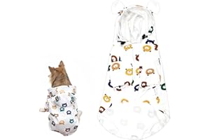 VALICAER Wasserdicht Regenjacken für Hunde Haustier Regenmantel mit Hauben Wasserdicht Regenjacken Welpenjacke mit Beinen und Leinenloch Verstellbarer Kordelzug Für Kleine Hunde Outdoor Wind-und Regendicht (M)