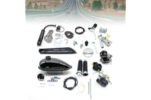 ESTABETER 80CC 2-Takt Motor Motorisierte Schalldämpfer Fahrrad Benzin Bike Motor Kit Passend für Mountainbikes, Rennräder, Cruiser, Chopper mit V-Rahmen