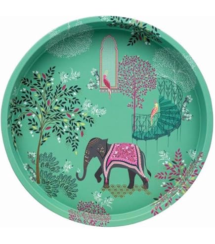 Sara Miller Woodland Tales Latta Per Biscotti - Decorazione Rettangolare 240 X 100 X 78 Mm, Design Bosco Incantato