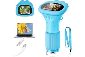 Acoath Microscope for Kids, 1000X Handheld Digital Miniscope with 2.0" Screen, Portable Pocket Little Scientist Childrens Microscope Toys Christmas Gifts Ideas for Age 4-12