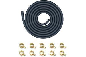 Bensinslang 3 meter, & 5 mm bränsleslang, oljeslangset med 10 slangklämmor för gräsklippare, motorcykel, små motorer och gene