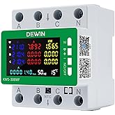 Wattive WiFi Three-phase Electric Consumption Meter, 9 in 1 WiFi Tuya Electric Meter AC 85-290V 0-80A Digital Energy Meter wi