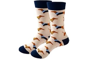 LYF STILE Dog Novelty Funny Socks - Dog Head - Cotton Blend Gift Mens Womans UK Size 5-11 - 1 Pair