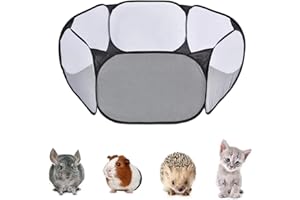 QANYE Box per Piccoli Animali, Tenda Portatile per Animali, Animali Tenda a Gabbia Pieghevole, Tenda per Gabbia Animali Piccola, per Porcellini D'India, Conigli, Criceti, Cincillà e Ricci