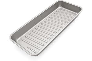 BURI Grillschale Kohleschale 66x27x6cm Alu beschichtete Auffangschale | Hitzebeständige Fettwanne zur leichten Reinigung | Universal passende Schale für Grill | Tropfschale für Gas- und Kohlegrills