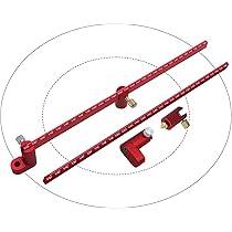 Houtbewerking Kompas Scriber, 300mm Aluminium Scribing Cirkel Heerser Scribing Gauge Aluminium Kompas Scribe Center Finder Houtbewerking Vaste Point Cirkel Lijn Markering Gauge