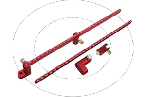 LUOLETY Compas de Menuiserie à Tracer, Règle Circulaire en Alliage d'aluminium de 300 mm, Jauge de Marquage pour Cercles en Aluminium, Compas de Centre pour Menuiserie, Marqueur de Ligne Circulaire à Point
