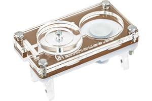 Anthouse - Hormiguero Acrílico - Hormiguero con Sistema de Humedad Tipo Seta - para Colonias Pequeñas u Hormiga Reina - Hormiguero con Forrajeo y Tapadera - 9x5x1,3cm - Color Marrón