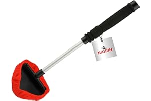 ‎NIGRIN NIGRIN Scheiben-Innenreiniger, mit Teleskop-Griff, inklusive waschbaren und wiederverwendbaren Mikrofaserpads