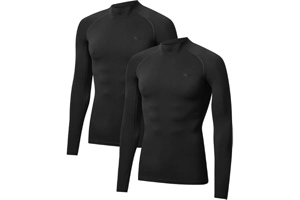 DANISH ENDURANCE Kompressionströja för Män, Snabbtorkande, [Pack Size] | Kompressionströja, snabbtorkande, andningsbar och stödjande passform, för gym, löpning & träning