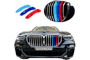 Goodream Garnitures de calandre compatibles avec BMW X5 G05 2019 2020 2021 2022 2023 accessoires pour grille rénale standard (7 faisceaux)