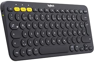 ‎LOGITECH Logitech K380 Kabellose Bluetooth-Tastatur, Multi-Device & Easy-Switch Feature, Windows- und Apple-Shortcuts, PC/Mac/Tablet/Handy/Apple iOS+TV, Deutsches QWERTZ-Layout - Grafit