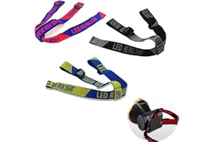 ArrErr 3 Pack Head Lamp Strap Replacement Adjustable High Elasticity LED Torch Diving Headlamp Bike Head Light Headlamp Band Accessories, AE-112