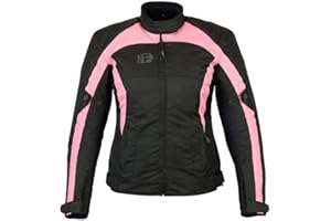 FREEDAY Veste de moto d'hiver pour femme Noir/rose