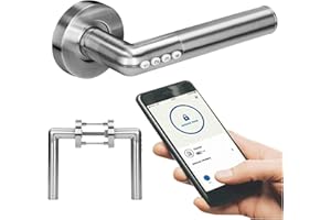 Miratic Serrure Connectée a Code Mecanique Bluetooth 4.0 Poignee Smart Ouvert via Code PIN ou Application IP44 (argent)