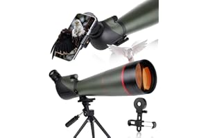 BOSSDUN Actualisé 25-75x100mm Longue Vue Puissante avec Adaptateur Téléphonique de Trépied et Sac de Transport - HD BAK4 Prisme FMC Lens pour Chasse, Le tir à la Cible et l'observation des Oiseaux