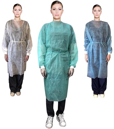 Camice Protettivo Monouso In TNT - Idrorepellente, Con Cerniera E Cappuccio, Made In Italy - Foto 4