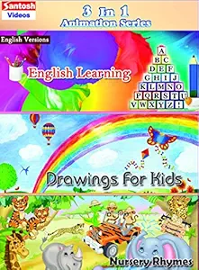 English Learning / Drawing Kids / Nursery Rhymes 3-in-1 + FREE CD