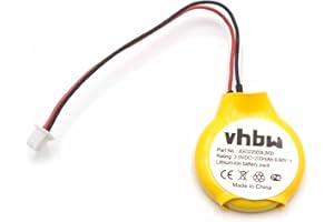 vhbw Pile BIOS Compatible avec Dell Vostro 1710, 1510, 1015, 1310, 3500 Ordinateur Portable Notebook (200mAh, 3V, Li-ION)