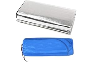 WAITLOVER Stuoia di alluminio Tappetino per dormire per campeggio 150x200cm Tappetino isolante portatile P8v8 Tenda Coperta da pavimento Stuoia termica Tappetino pieghevole